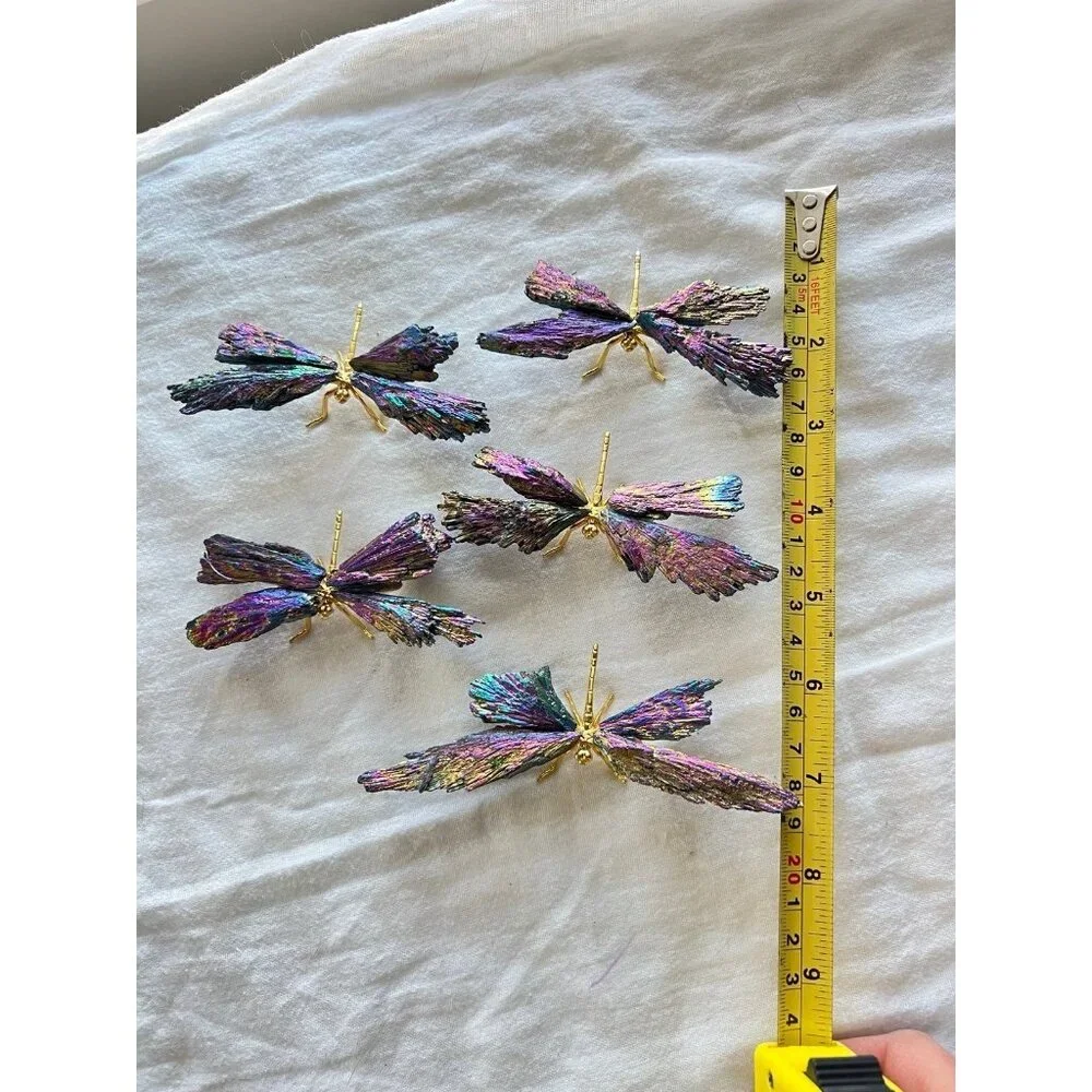 Titanium AURA Coated Black TOURMALINE Dragonfly! - Picture 6 of 8